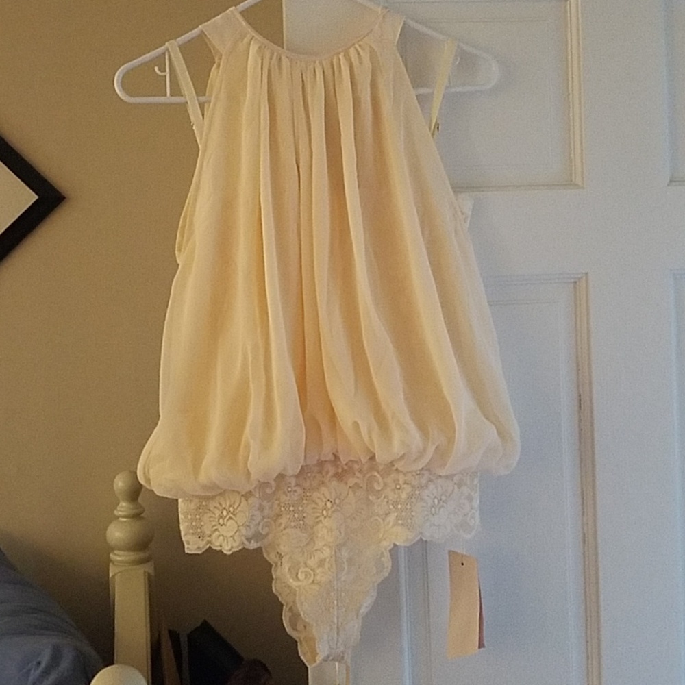 HAH Reversible Split At The Seams Bodysuit Cream